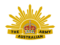The Australian Army Rising Sun emblem